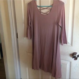 Pink shift dress
